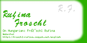 rufina froschl business card